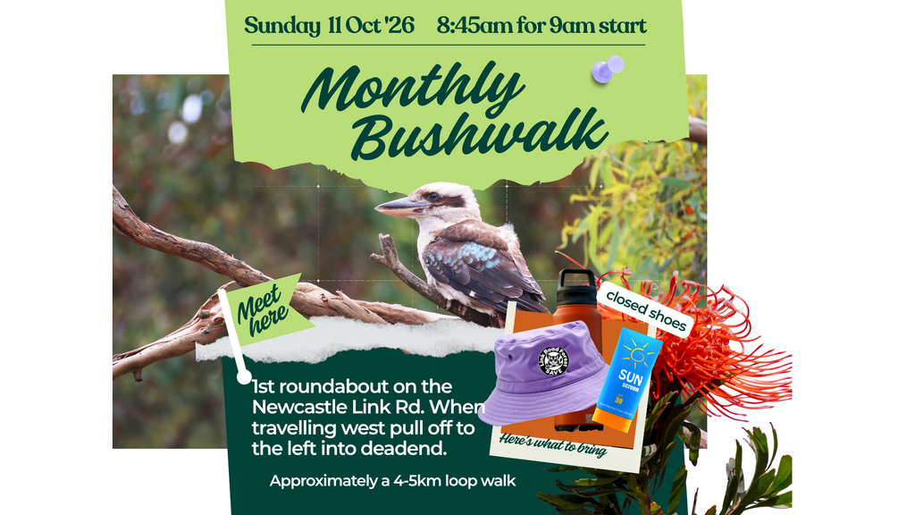 Monthly bushwalk preparation.